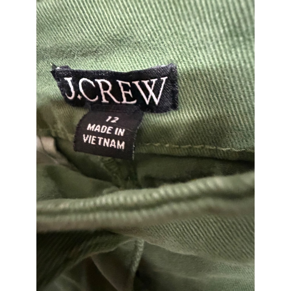 J. Crew Olive Green Short Chino Shorts Size 12 Minimalist Prep Outdoor High Rise - Picture 5 of 5